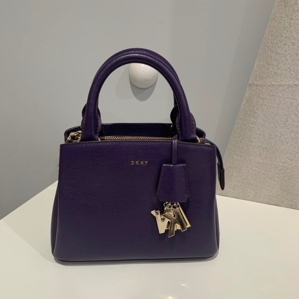 DKNY Paige Small Purple Satchel
